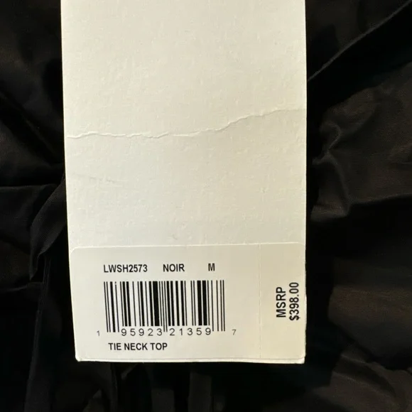 Frame black tie top with puff sleeves size M - Picture 9 of 9